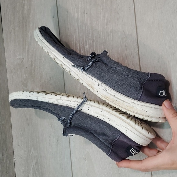 Hey Dude Mens Wally Chambray Blue Mirage Loafer Slip on shoes sz 10 - Picture 8 of 11